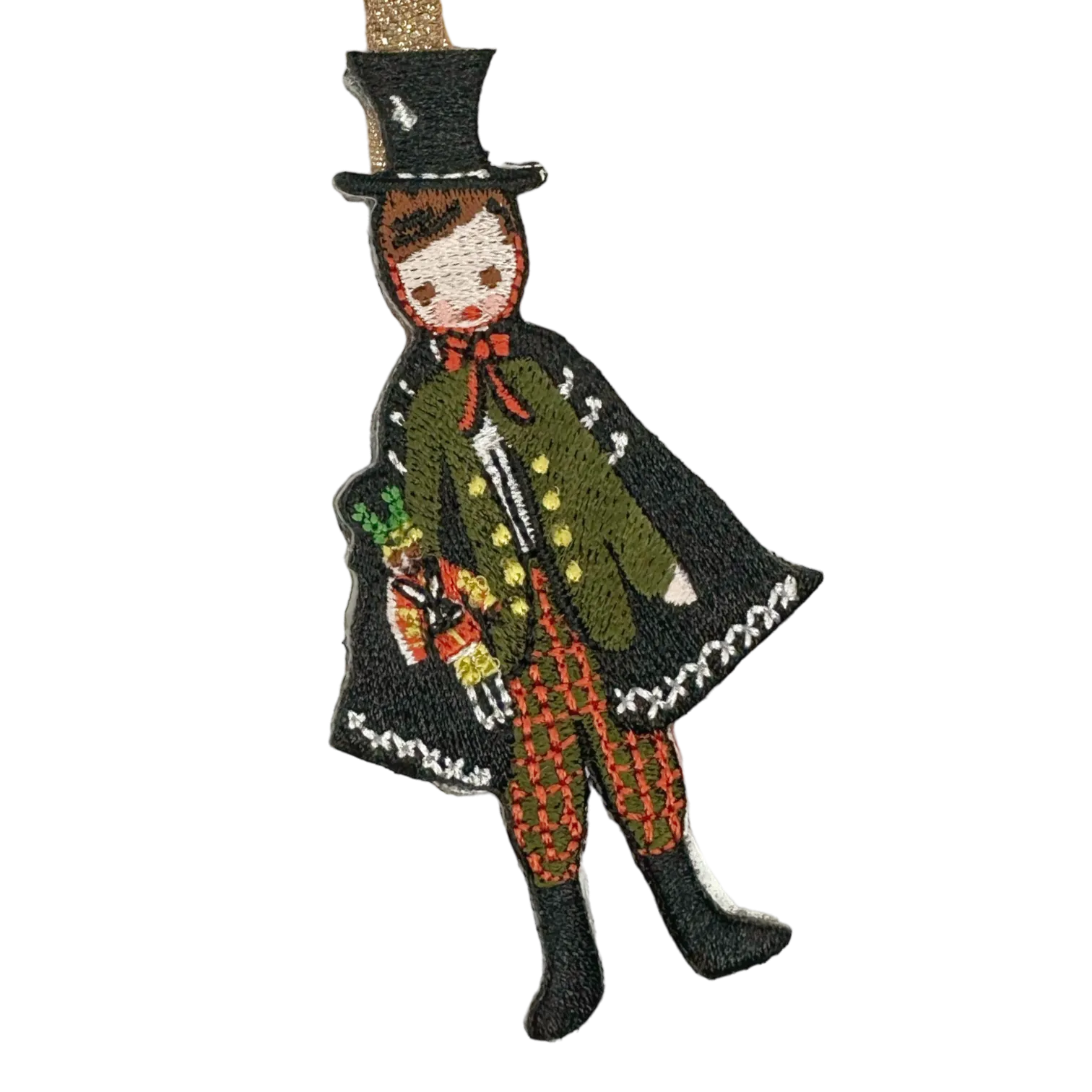 Nutcracker Embroidered Ornament - Harlequin Doll