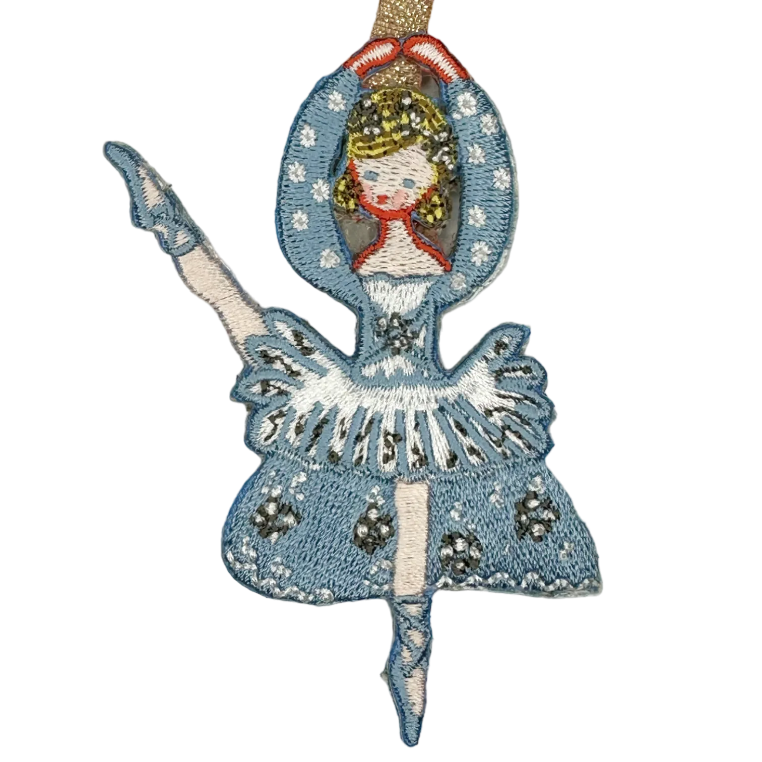 Nutcracker Embroidered Ornament - Harlequin Doll