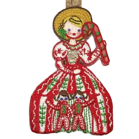 Nutcracker Embroidered Ornament - Mother Ginger