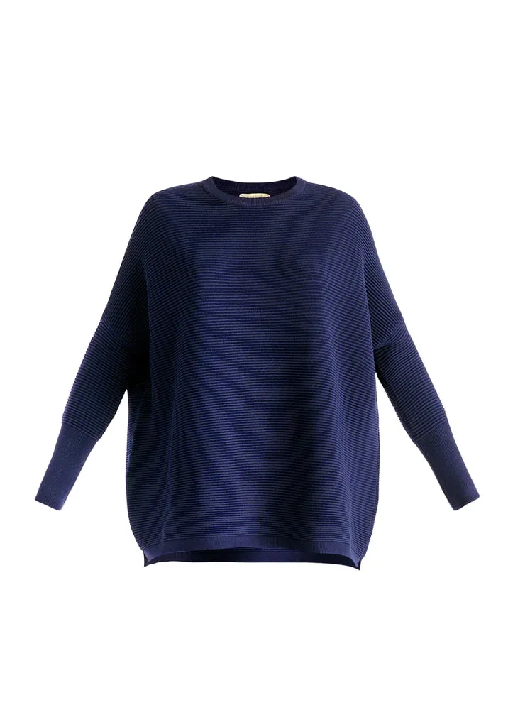 Paisie Cape Jumper in Navy