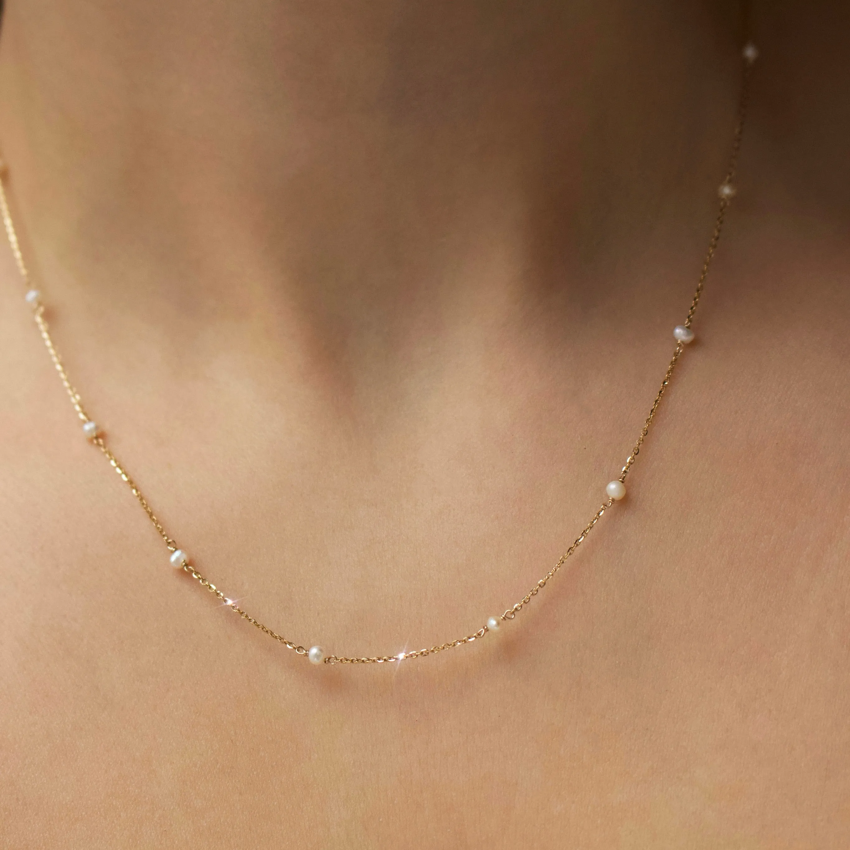 Pearl Station Necklace