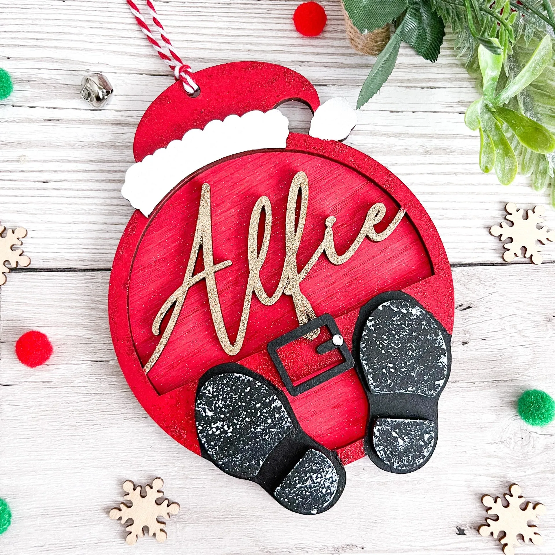 Personalised Santa Bauble Decoration