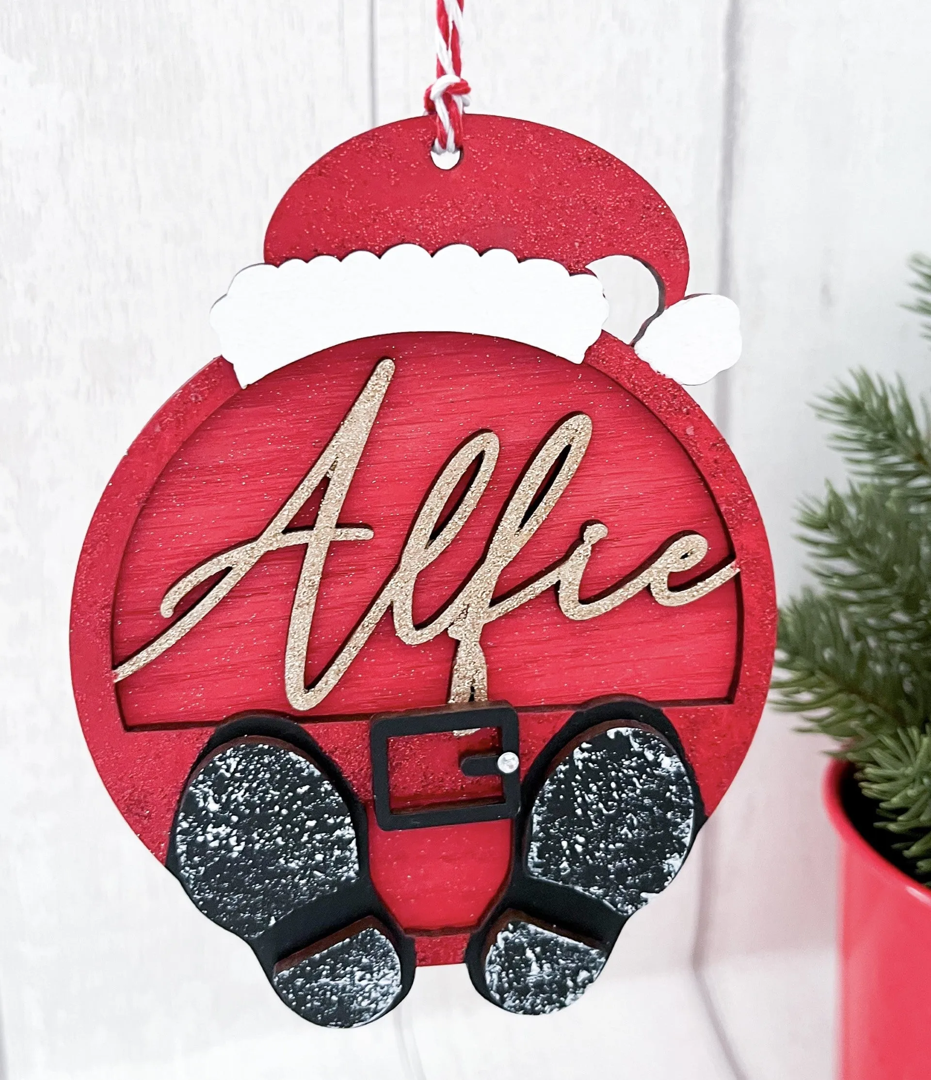 Personalised Santa Bauble Decoration