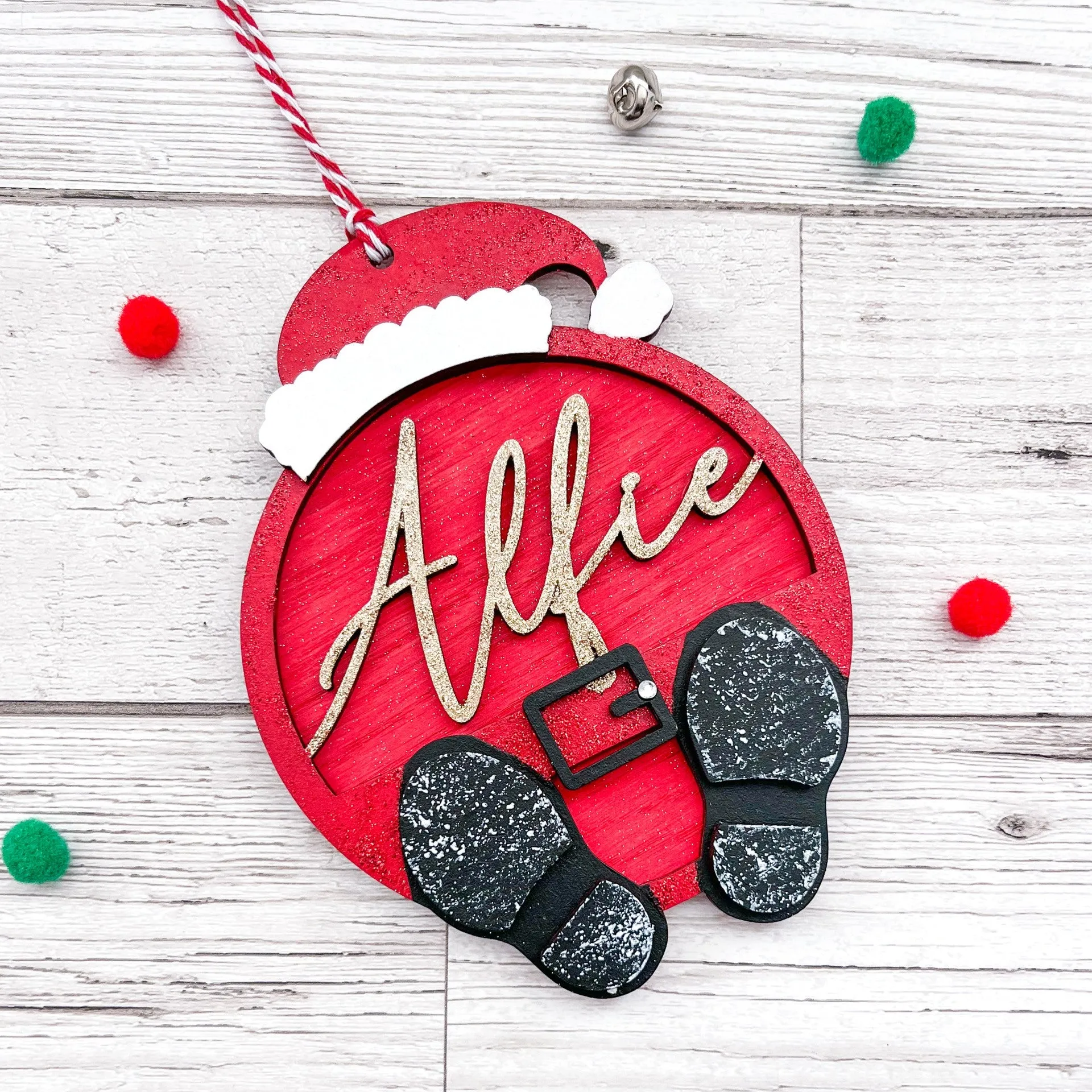 Personalised Santa Bauble Decoration