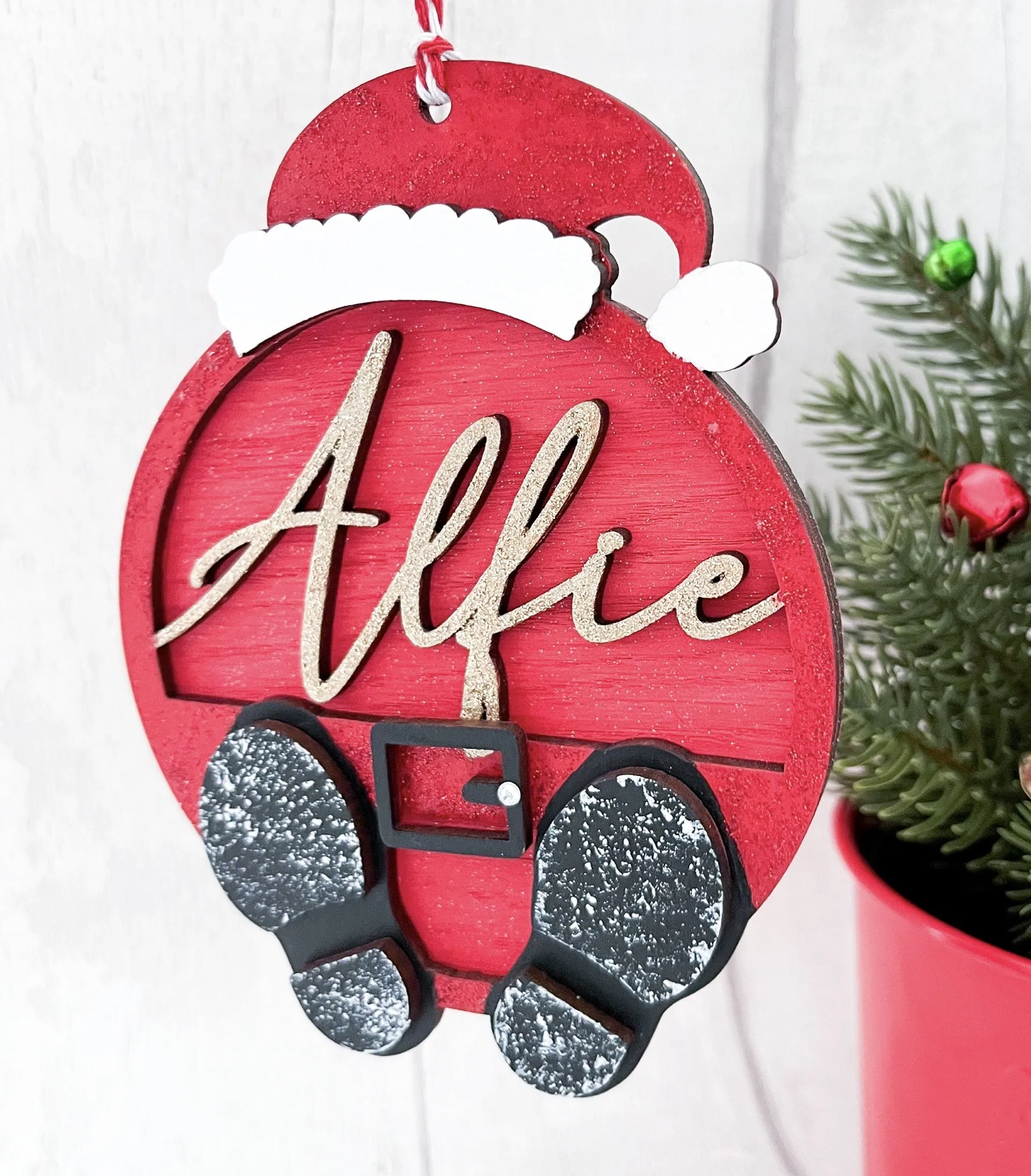 Personalised Santa Bauble Decoration