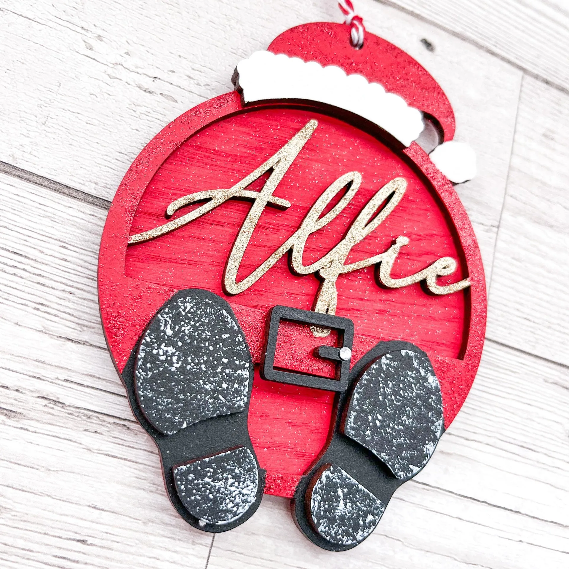 Personalised Santa Bauble Decoration