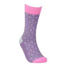 Purple Snowflake Pattern Socks (Adult Medium - Women's Shoe Sizes 5-10)