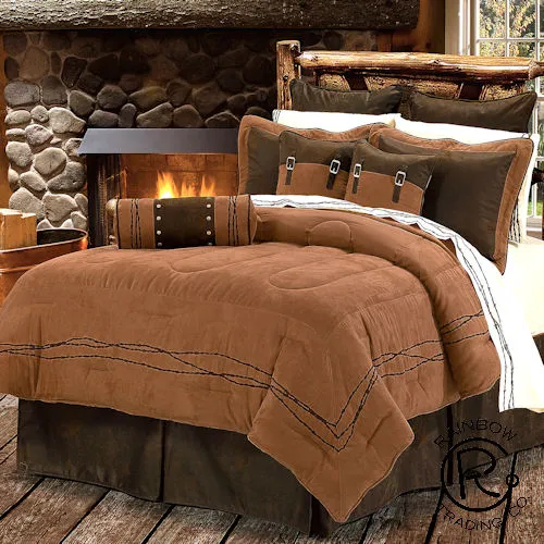 "Barbwire" Western 5-Piece Bedding Set