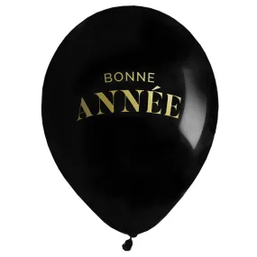 "Bonne Année" Printed Latex Baloons, 12 Inches, 6 Count