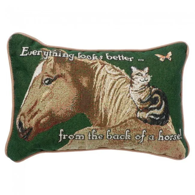 "Everything Looks Better From the Back of a Horse" Accent Pillow