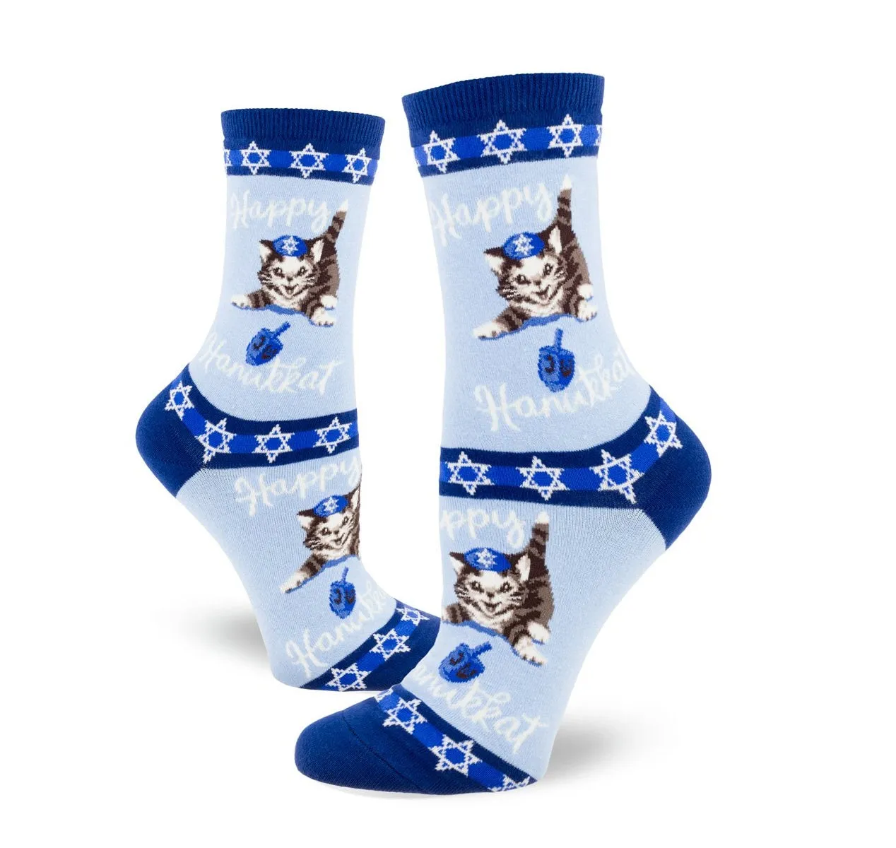 "Hanukkat" Hanukkah Womens Crew  (Adult Medium - Women's Shoe Sizes 5-10)