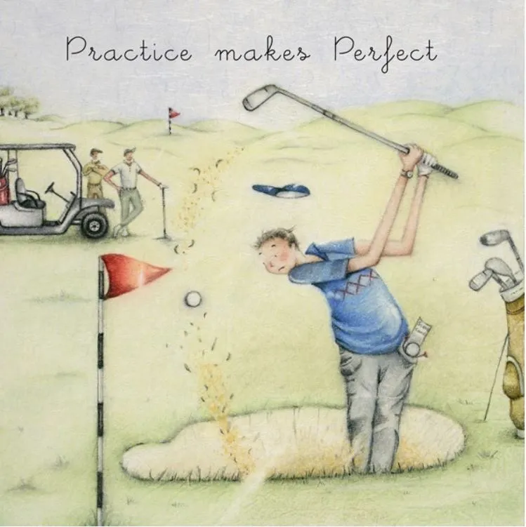 "Practice Makes Perfect" Greeting Card from Berni Parker