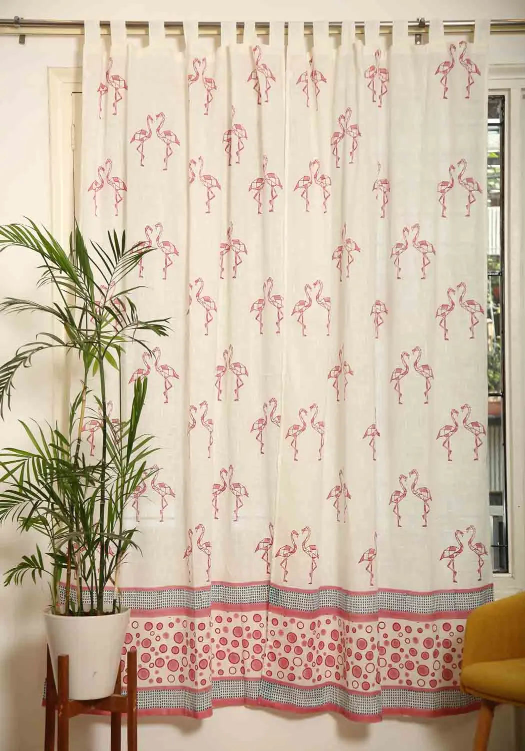 Rosalia Hand Block Print Cotton Curtain