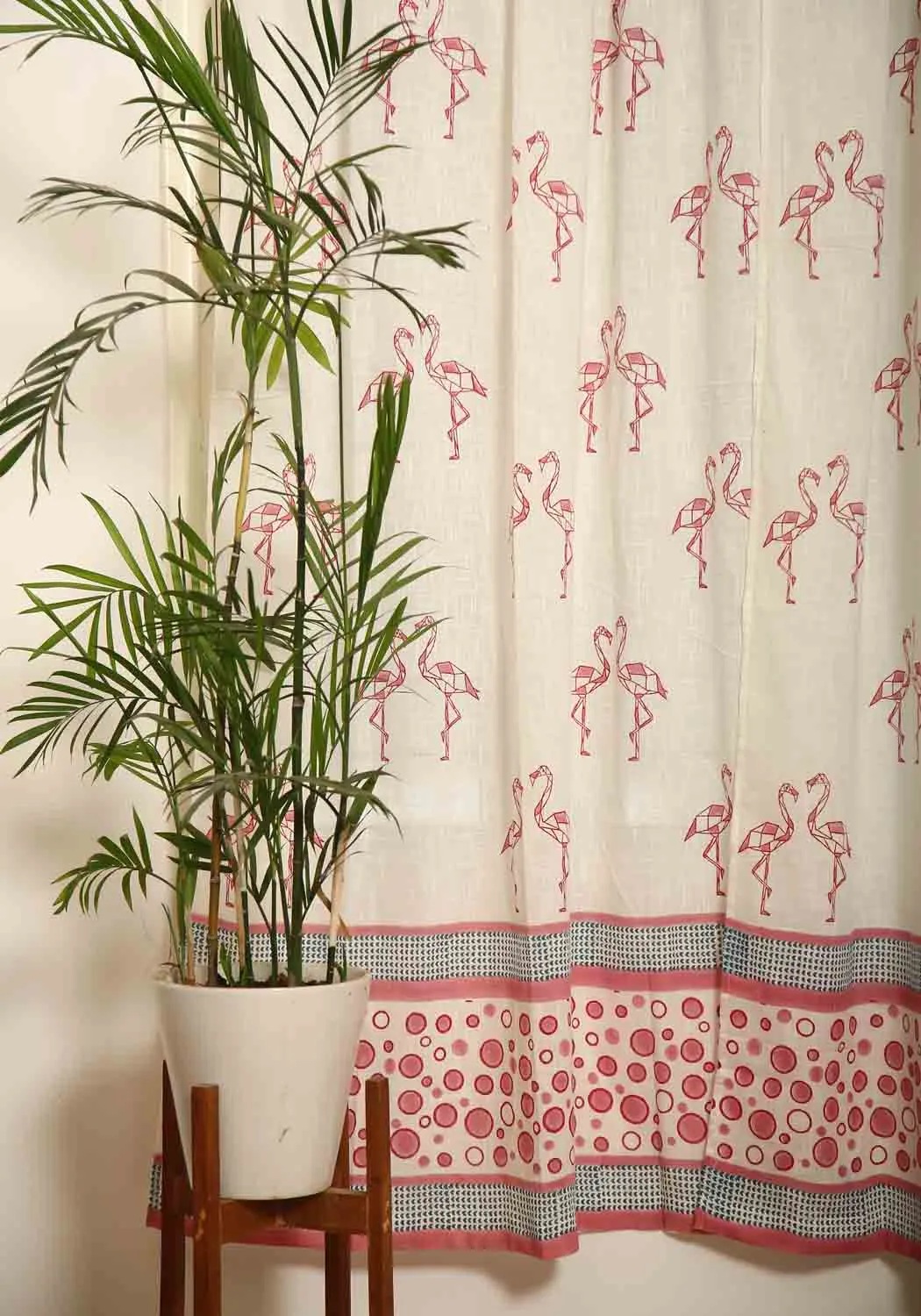 Rosalia Hand Block Print Cotton Curtain