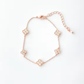 Rose Gold Vanya Diamond Clover Bracelet