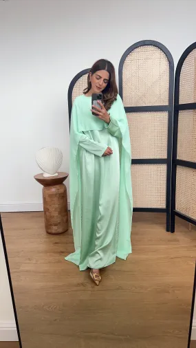 Sai dress mint full sleeve- OUTLET