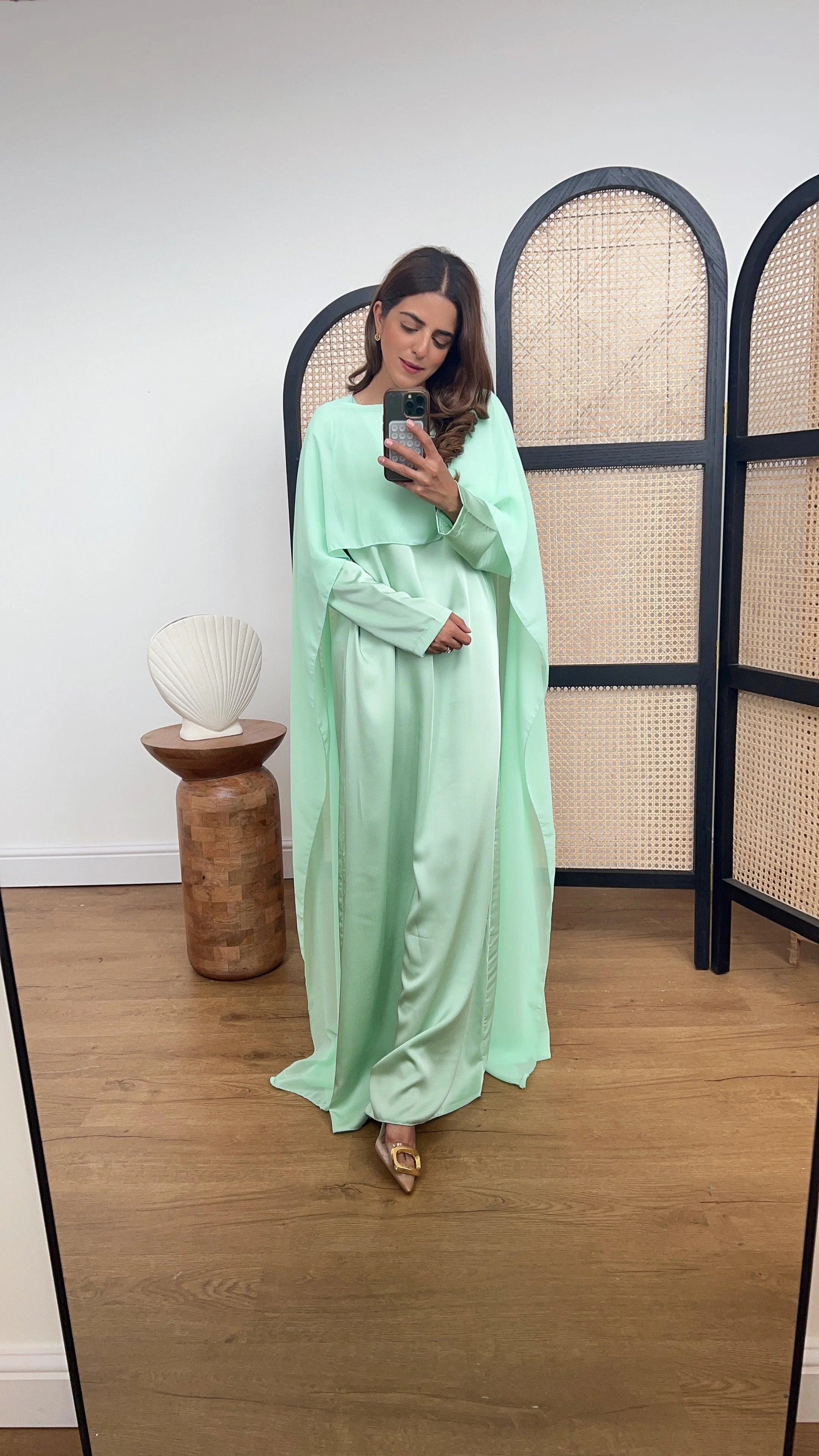 Sai dress mint full sleeve- OUTLET