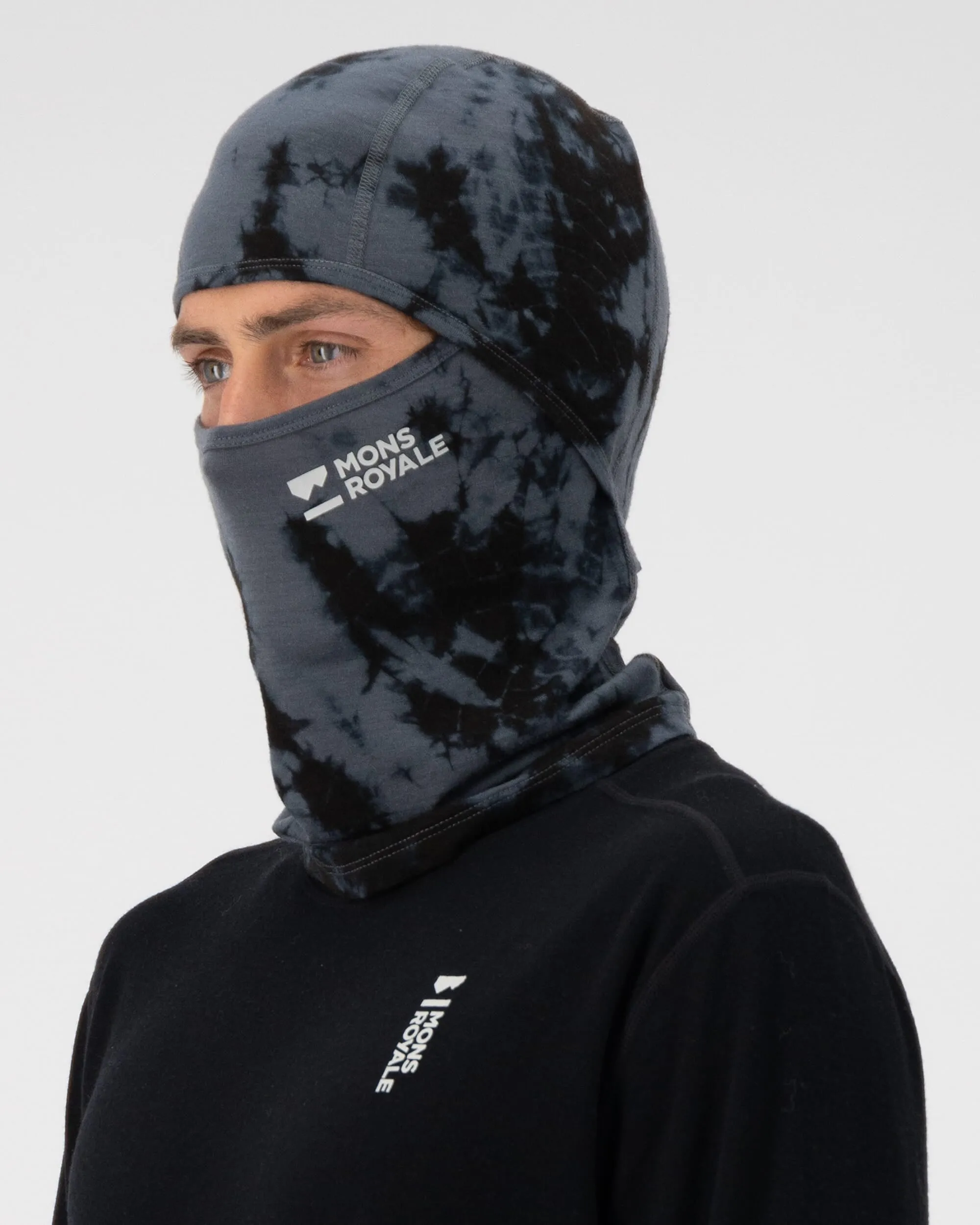 Santa Rosa Merino Balaclava - Grey Tie Dye