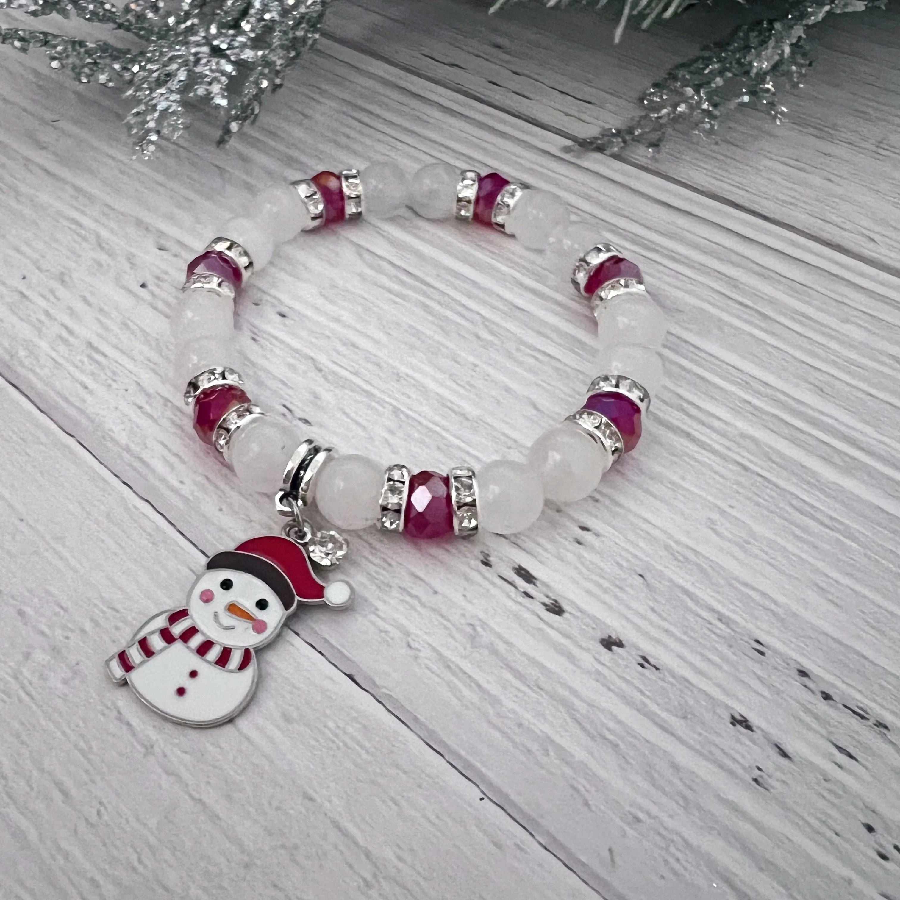 Scarf Snowman Stretch Bracelet