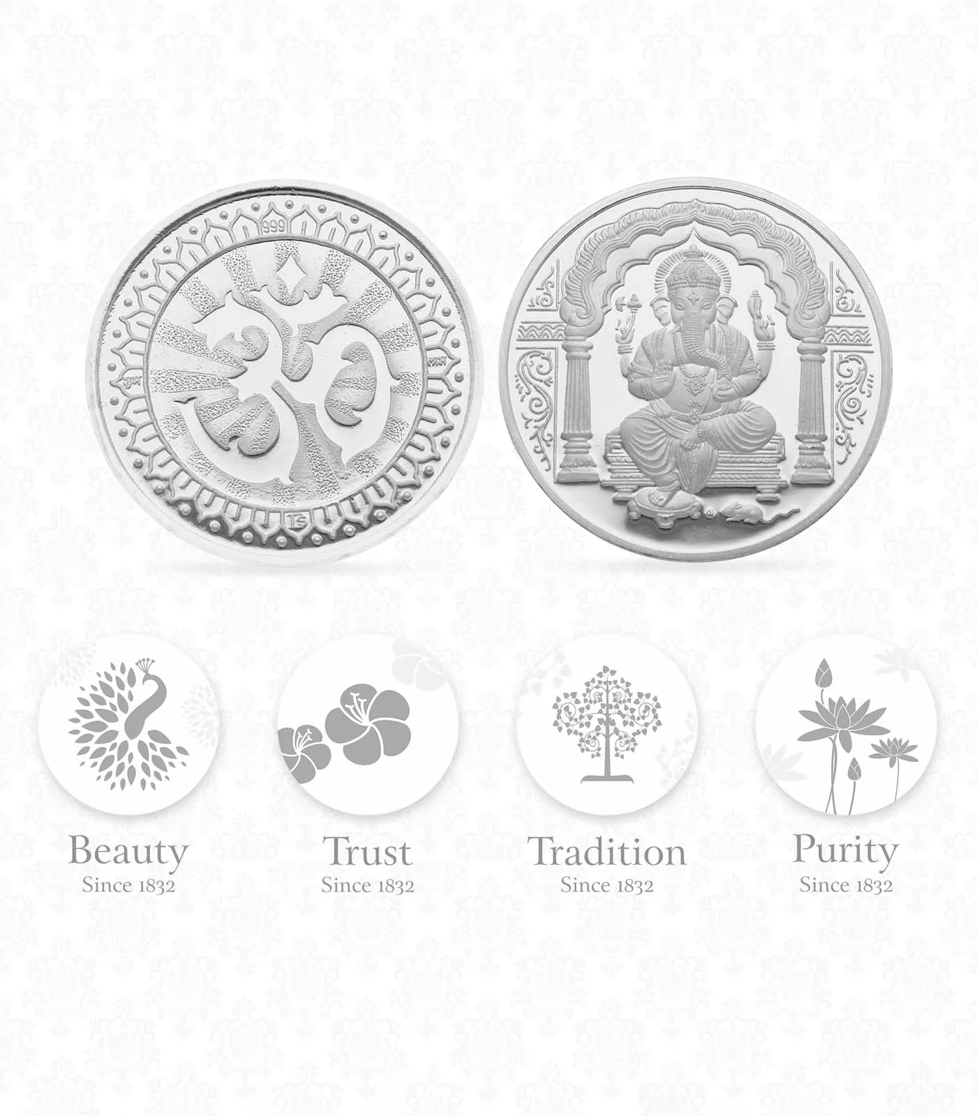 Silver Ganpati Coin 20GM