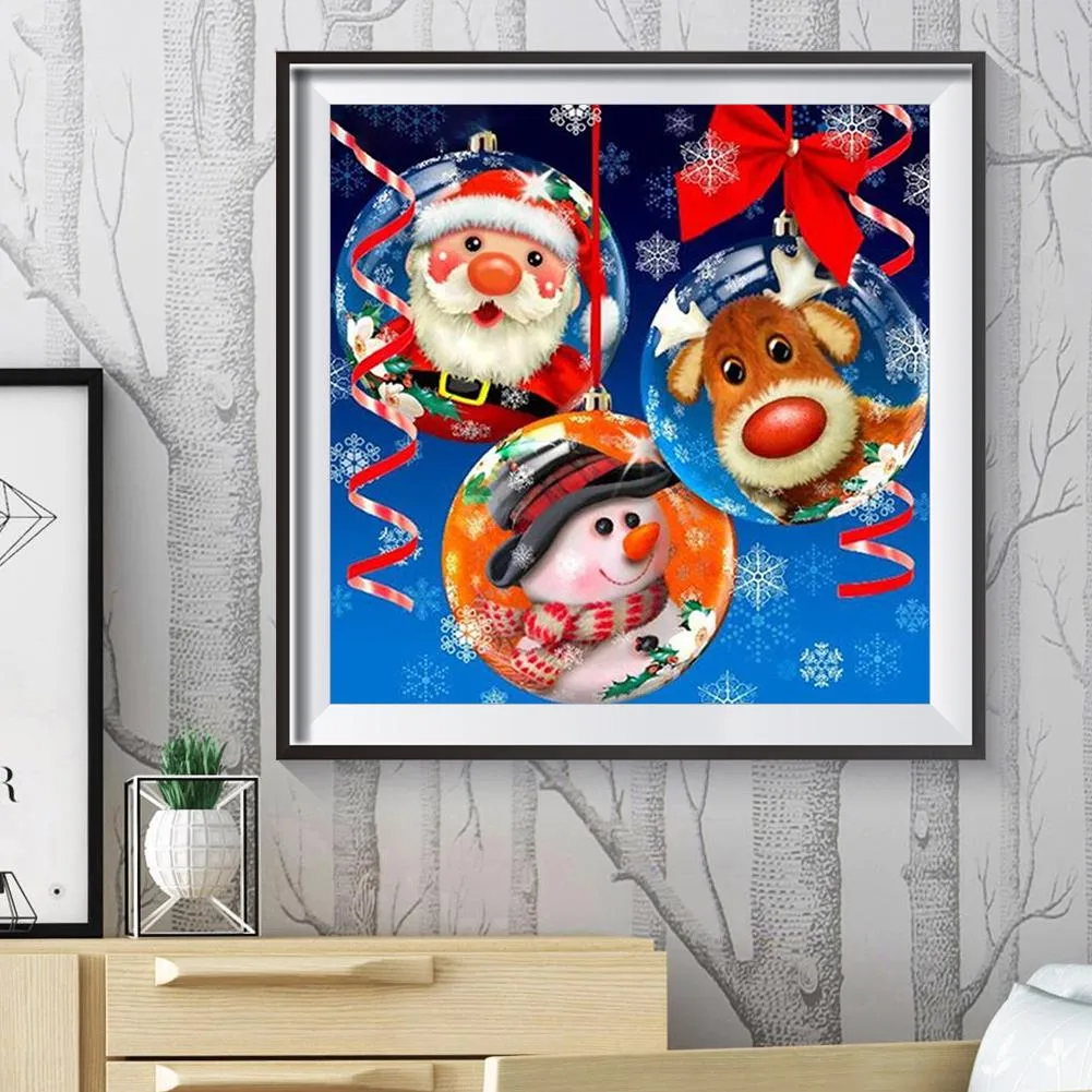 Snowman Elk Full Drill 5D DIY Diamond Painting - 30x30CM