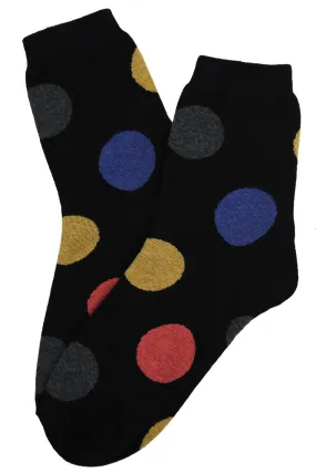 Super Spot Cotton Socks Black