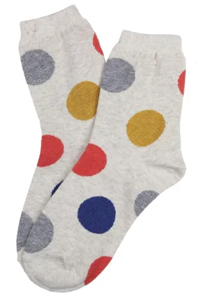 Super Spot Cotton Socks Cream