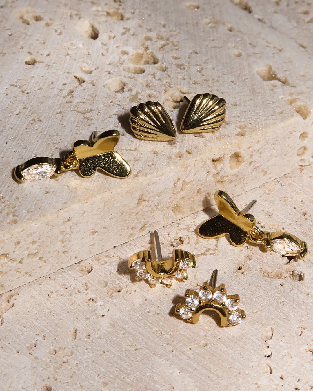 The Butterfly Dangle Studs