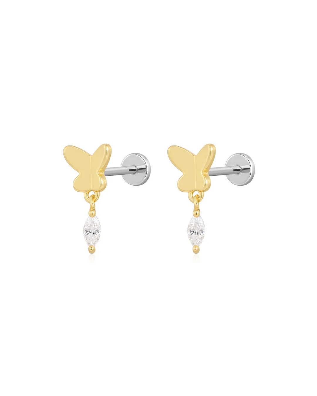 The Butterfly Dangle Studs