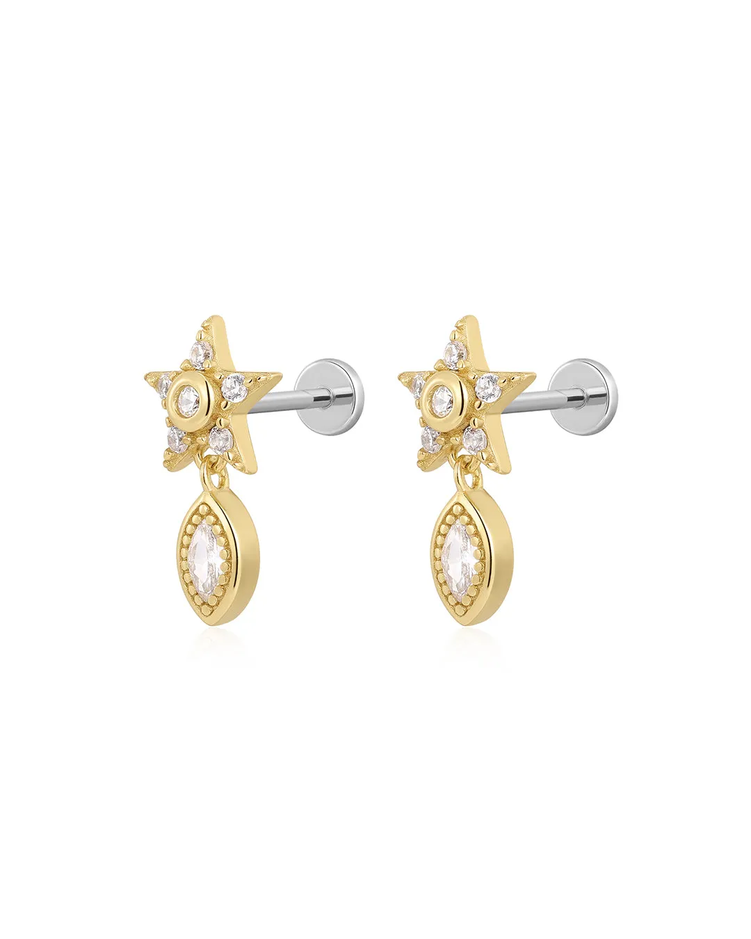 The Star Dangle Studs