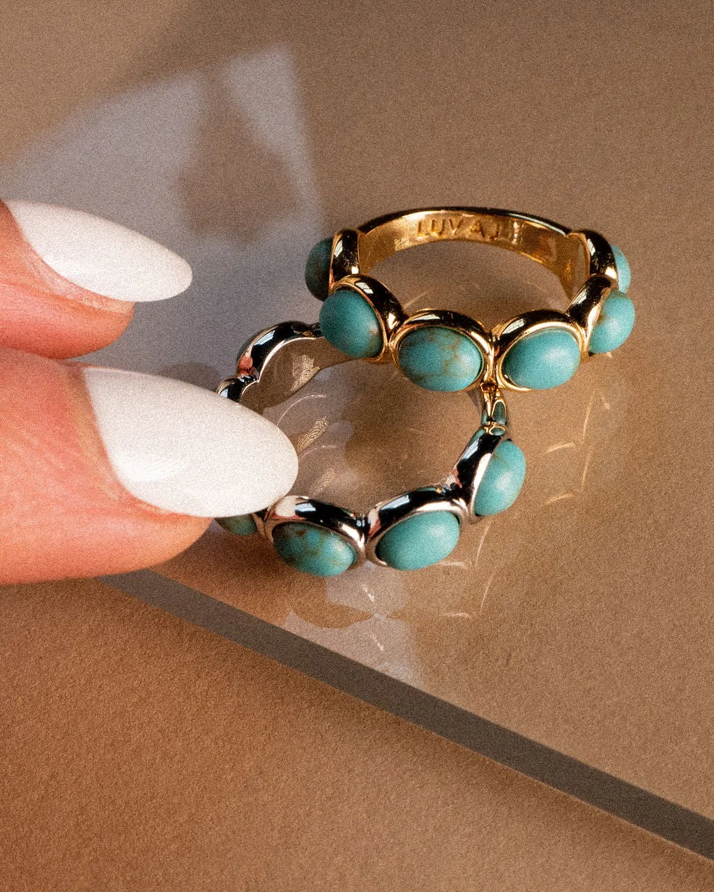 Turquoise Stone Ring- Silver