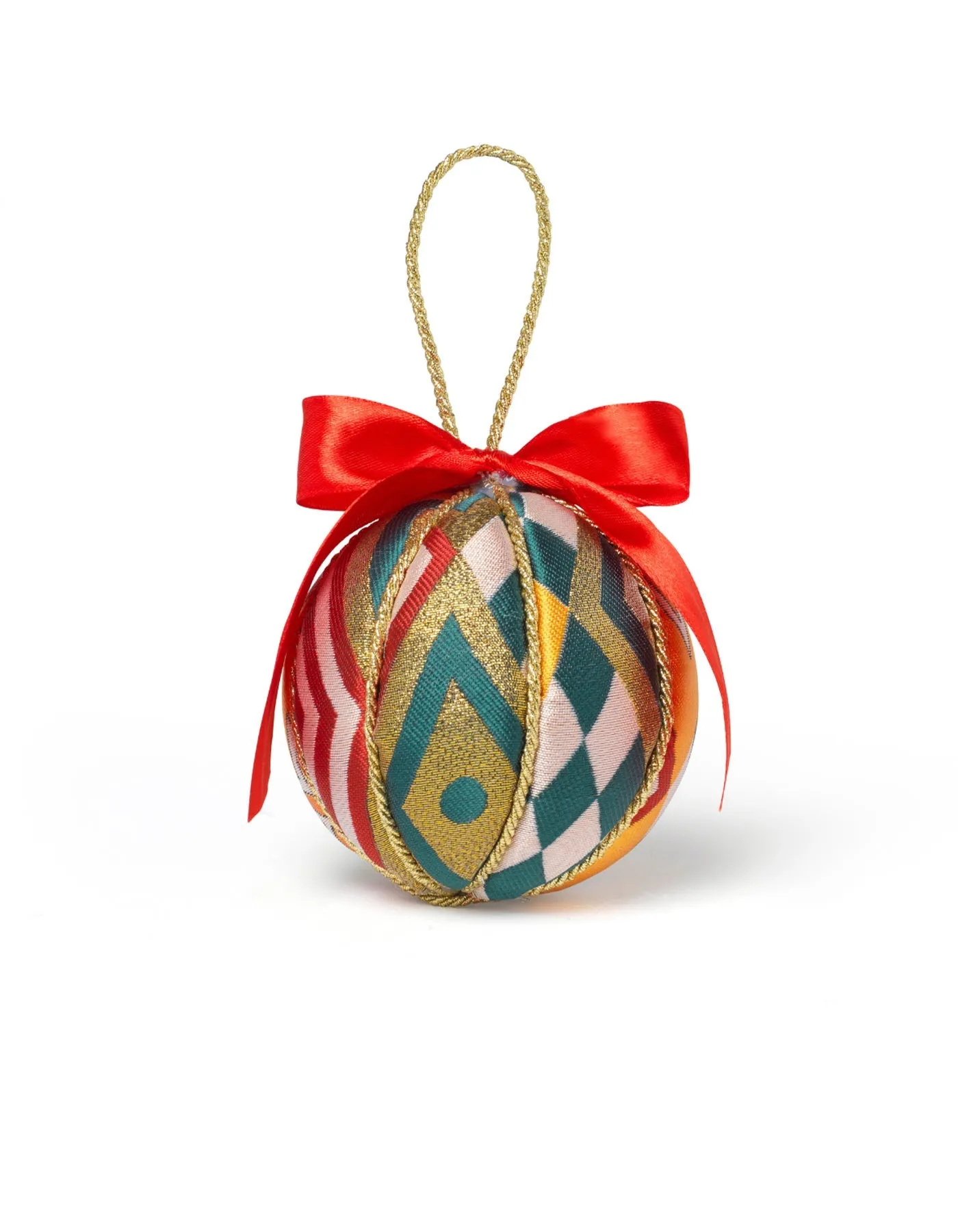 Yellow Gold Mad Hatter Printed Bauble